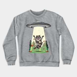 Cosmic Bandit: Raccoon's Galactic Adventure Crewneck Sweatshirt